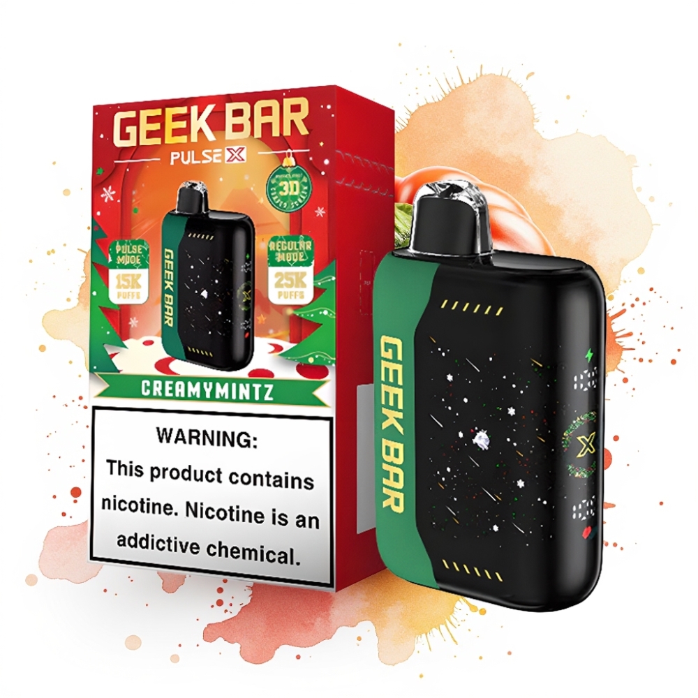 Geek Bar Pulse X 25000 Puffs 18mL 0-5% Nicotine Dual Mesh Coil Christmas Edition