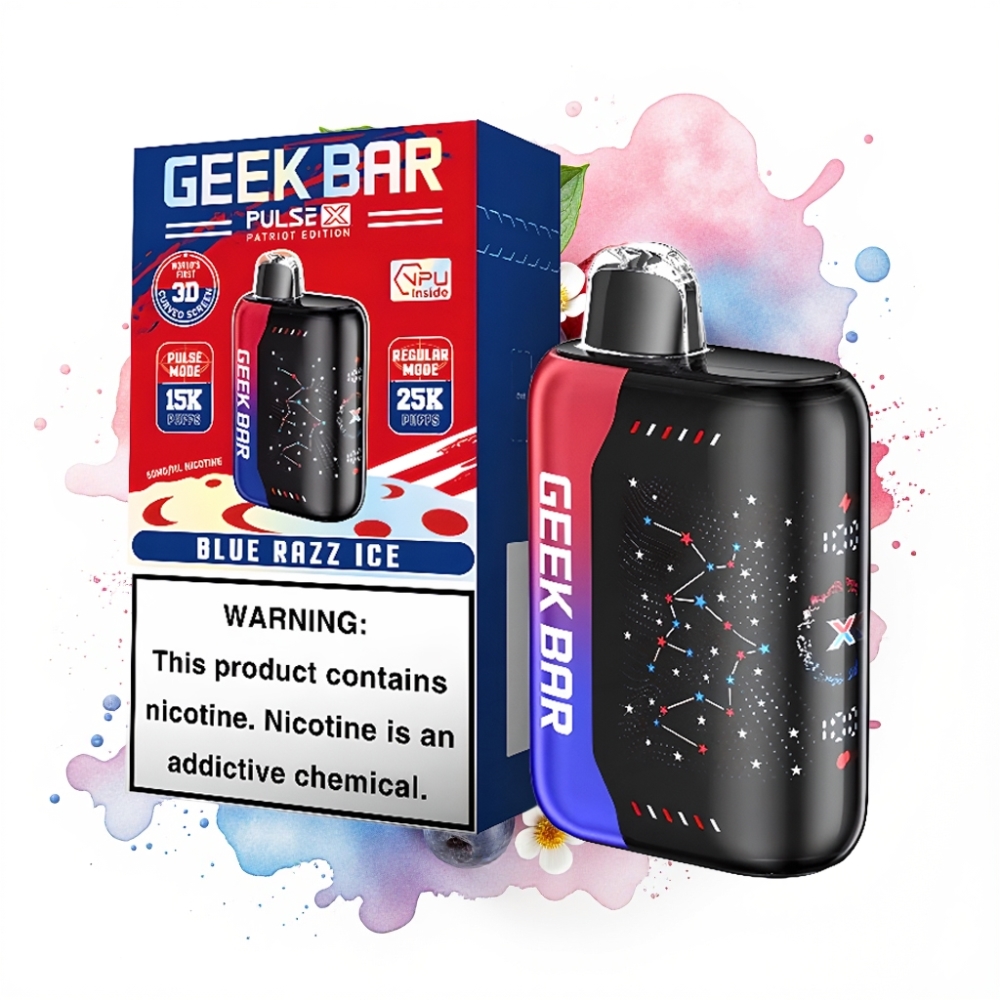 Geek Bar Pulse X 25000 Puffs 18mL Dual Mesh Coil USB Type-C Patriot Edition