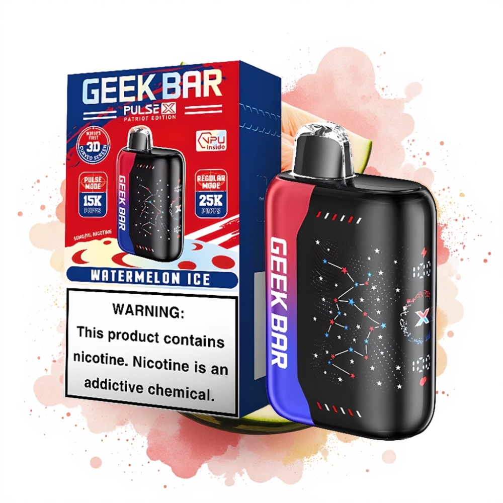 Geek Bar Pulse X 25000 Puffs 18mL Dual Mesh Coil USB Type-C Patriot Edition