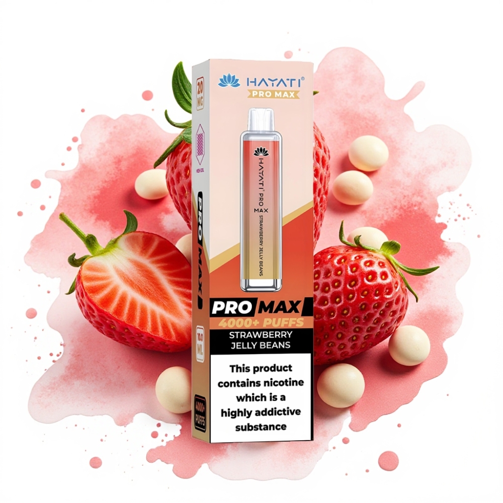 Hayati Pro Max 4000 Puffs Dual Mesh Coil Rechargeable Strawberry Jelly Beans