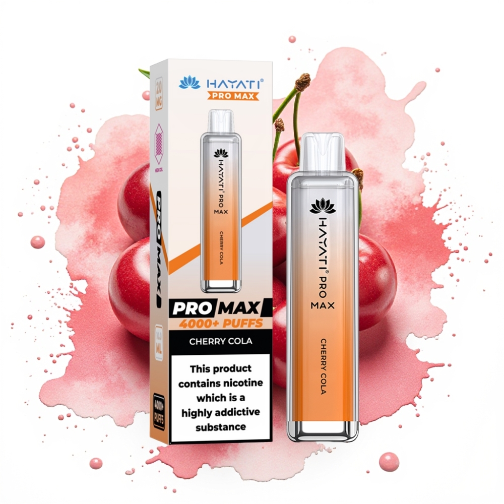 Hayati Pro Max 4000 Puffs Rechargeable 1400mAh Cherry Cola Disposable Vape