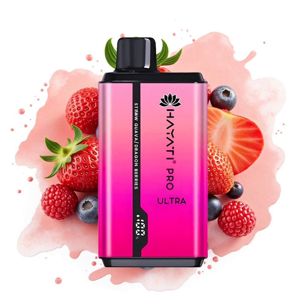 Hayati Pro Ultra 15000 Puffs 2×12ml 2% Strawberry Guava Dragon Berries