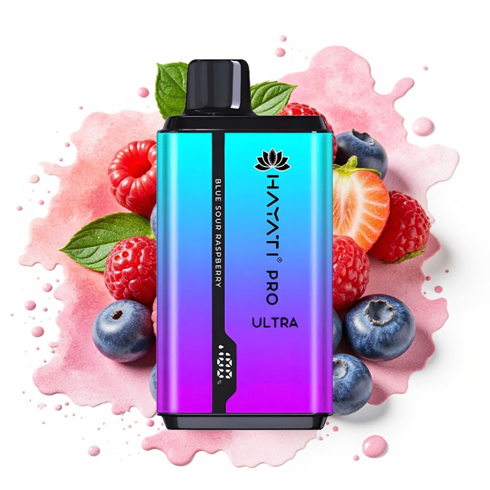 Hayati Pro Ultra 15000 Puffs 850mAh 24ml 2% Blueberny Straw' Menthol Blueberry Raspberry Menthol