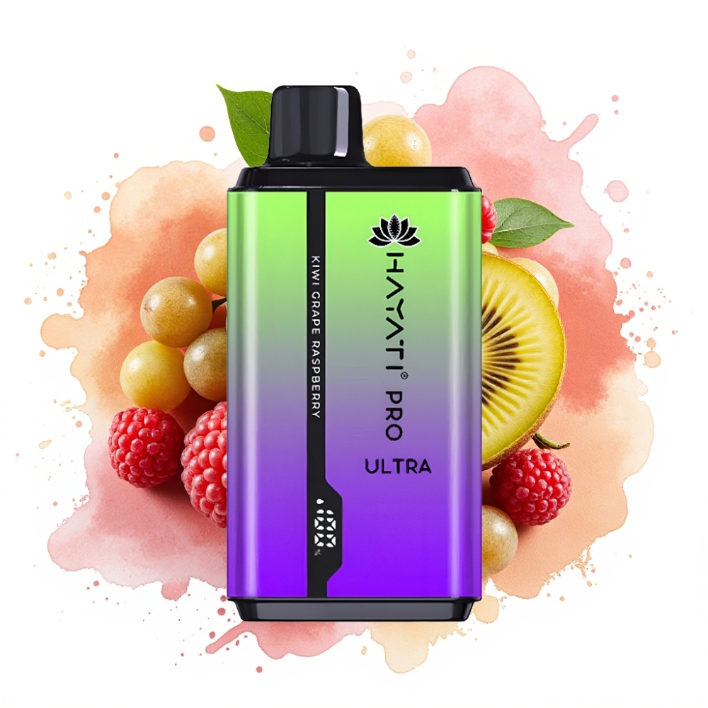 Hayati Pro Ultra 15000 Puffs 850mAh 24ml 2% Kiwi Grape Raspberry
