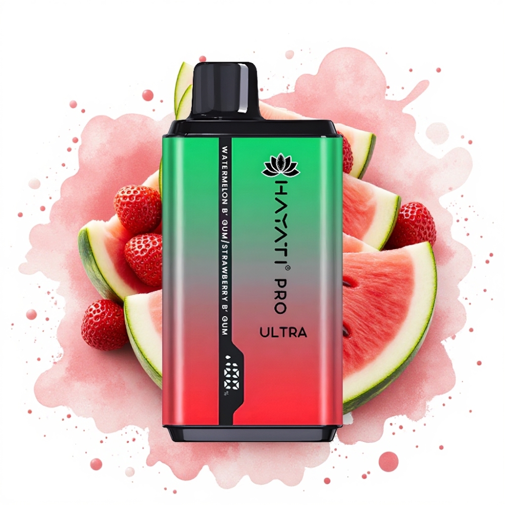 Hayati Pro Ultra 15000 Puffs 850mAh 24ml 2% Watermelon Bubblegum Strawberry Bubblegum