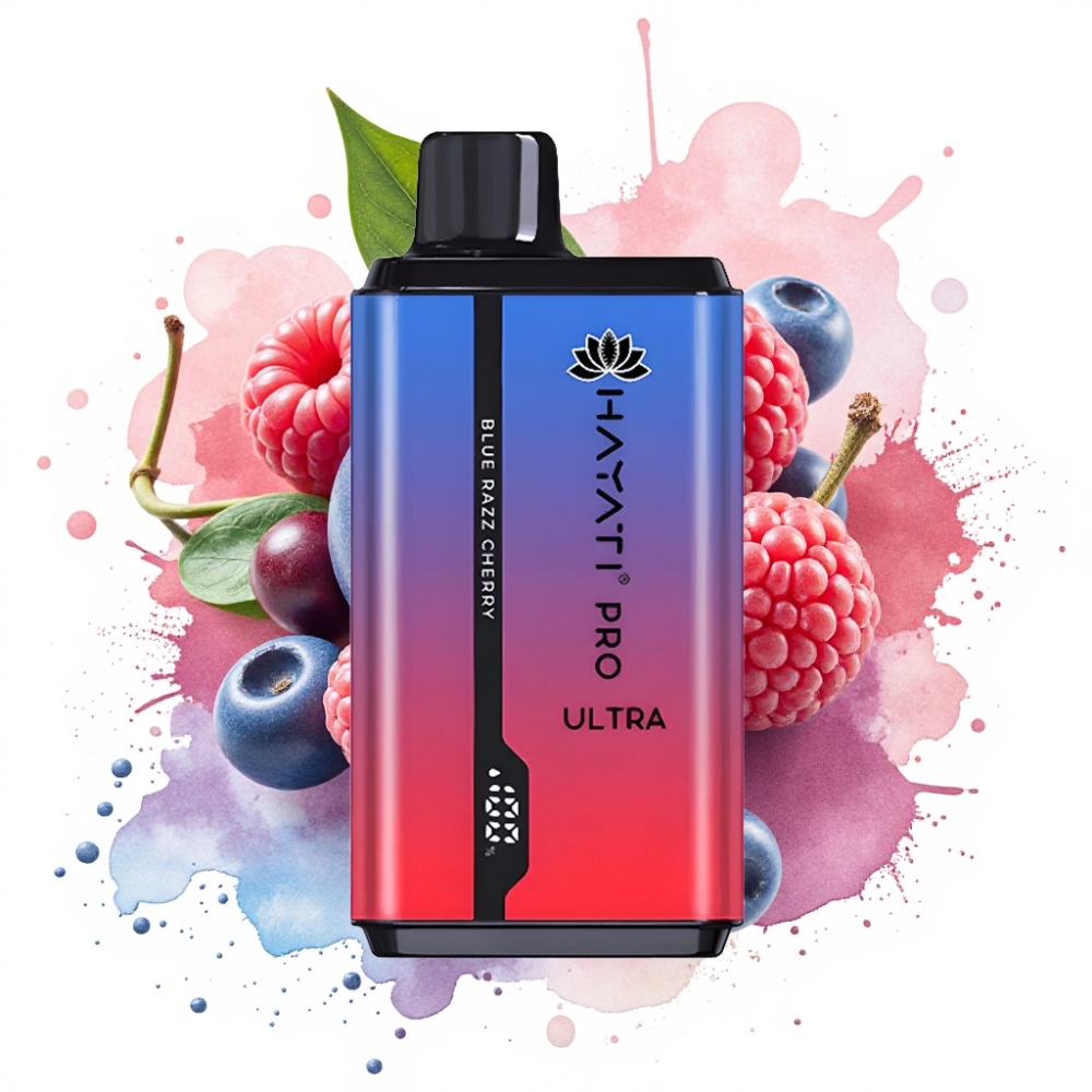 Hayati Pro Ultra 15000 Puffs 850mAh 2×12ml 2% Blue Razz Cherry