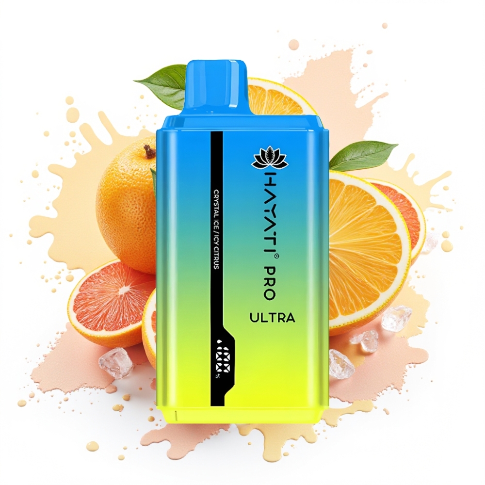 Hayati Pro Ultra 15000 Puffs 850mAh 2×12ml 2% Crystal Ice Icy Citrus