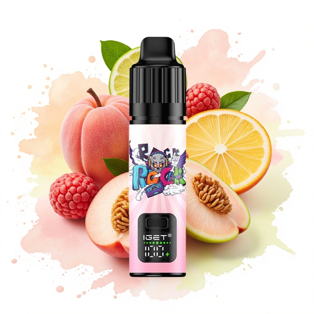IGET BAR PLUS S3 10000 Puffs 5% 18ml Peach Lychee Lime Ice
