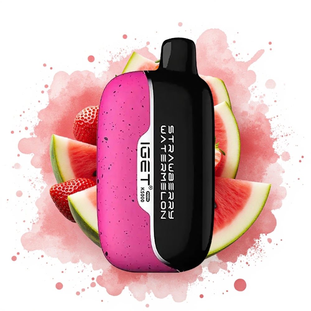 IGET Moon K5000 Puffs 5000 Strawberry Watermelon Ice Disposable Vape PC 1.35 Ohm Mesh Coil