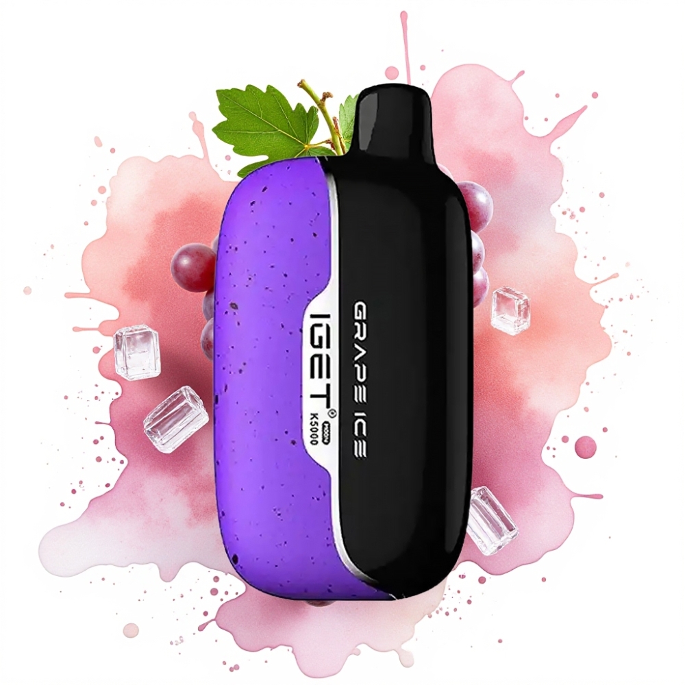 IGET Moon K5000 Puffs 81.5g Grape Ice PC Mesh 1.35 Ohm 49.5x25.3x99.4mm