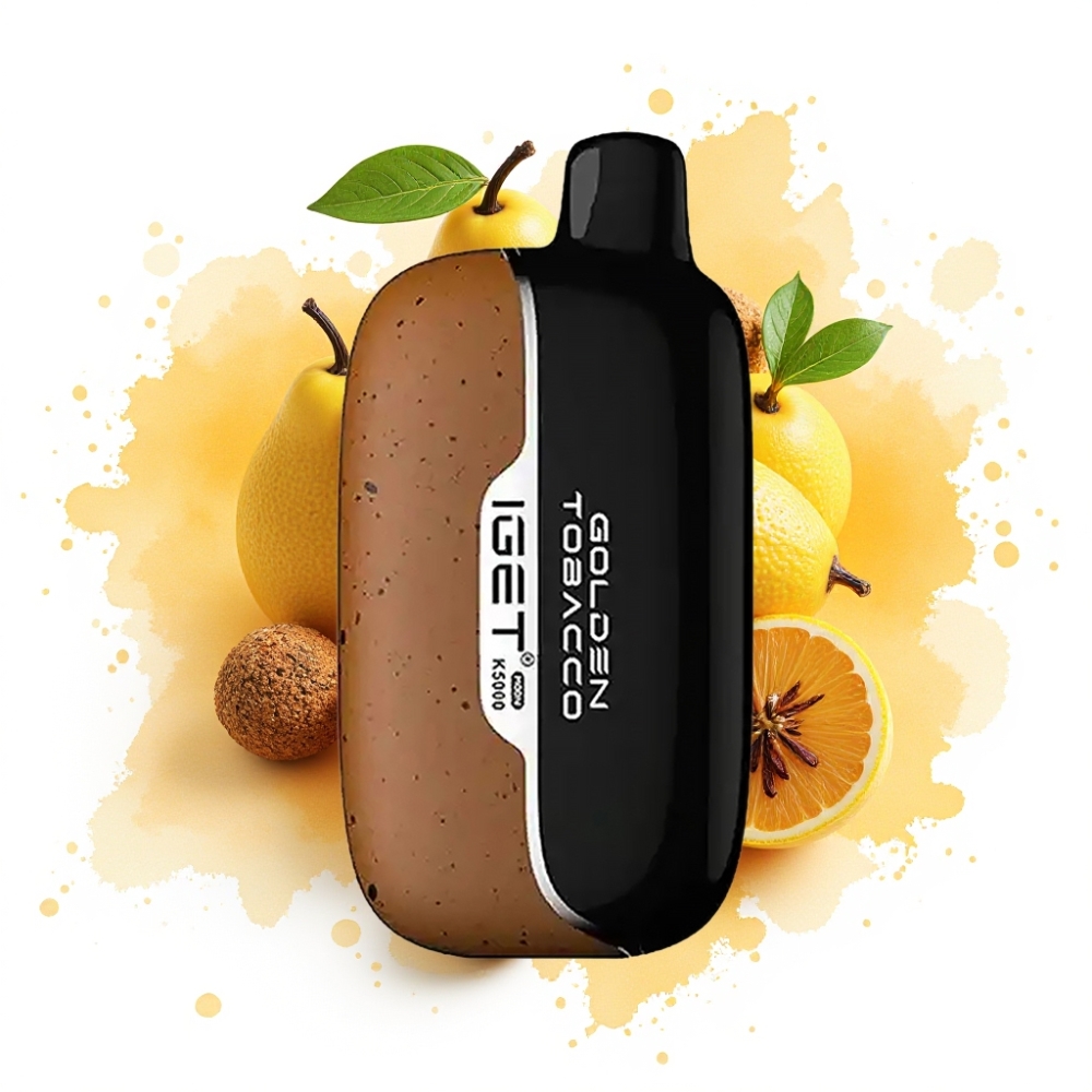 IGET Moon K5000 Puffs 81.5g PC Mesh 1.35 Ohm Golden Tobacco