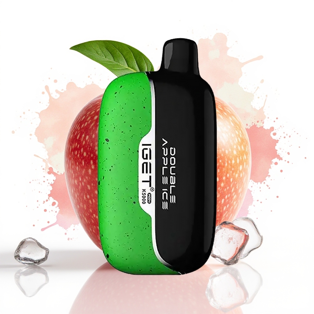 IGET Moon K5000 Puffs Double Apple Ice Disposable Vape PC 81.5g 49.5x25.3x99.4mm 1.35 Ohm Mesh
