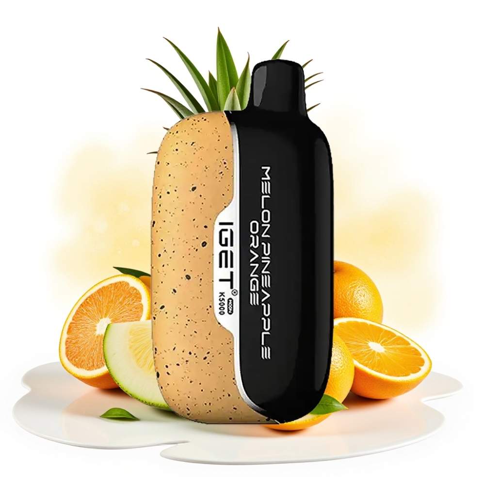 IGET Moon K5000 Puffs Melon Pineapple Orange Disposable Vape PC 1.35 Ohm Mesh Coil