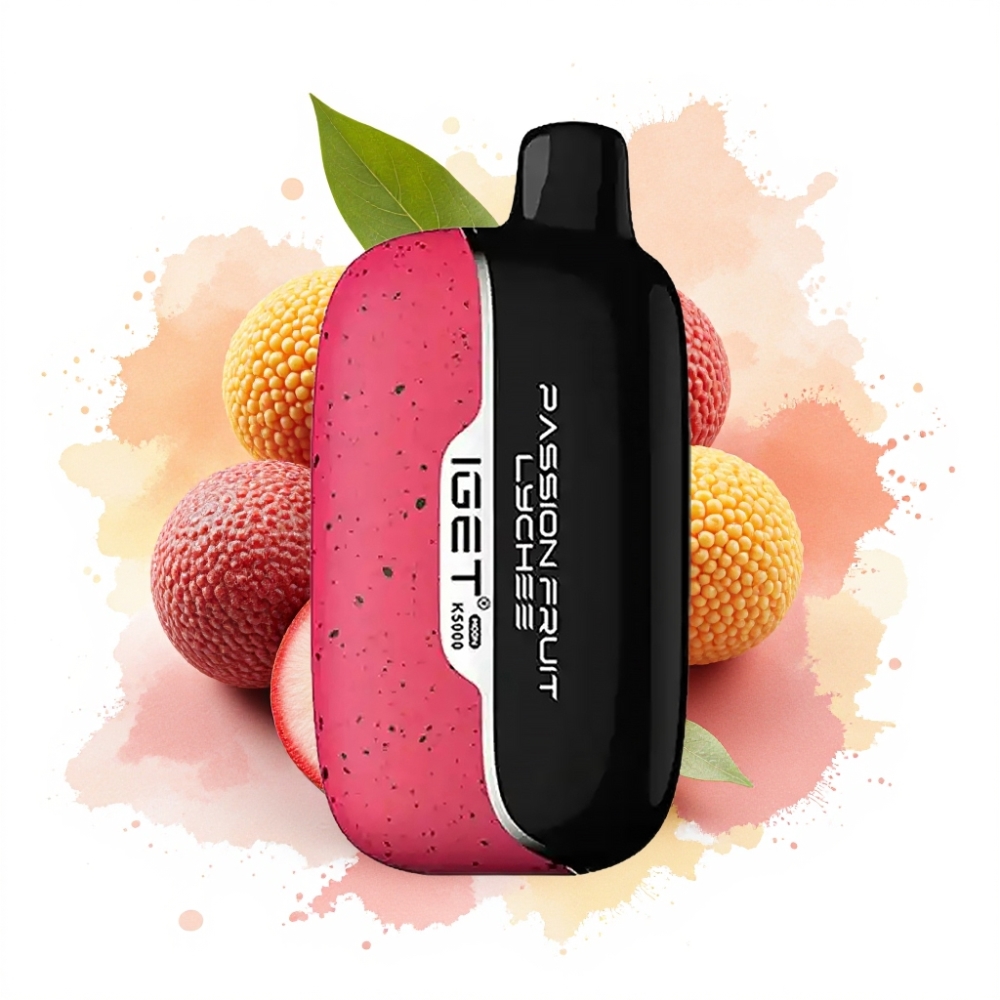 IGET Moon K5000 Puffs PC Mesh Coil Passion Fruit Lychee Disposable Vape