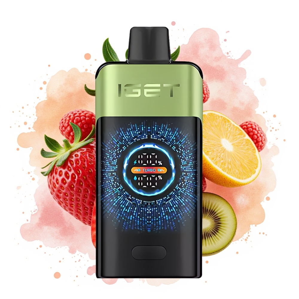 IGET ONE 12000 Puffs 2700mAh Dual Mesh Strawberry Kiwi Ice