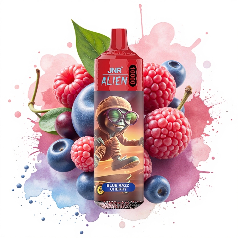 JNR Alien 10000 Puffs 850mAh 20ml Blue Razz Cherry