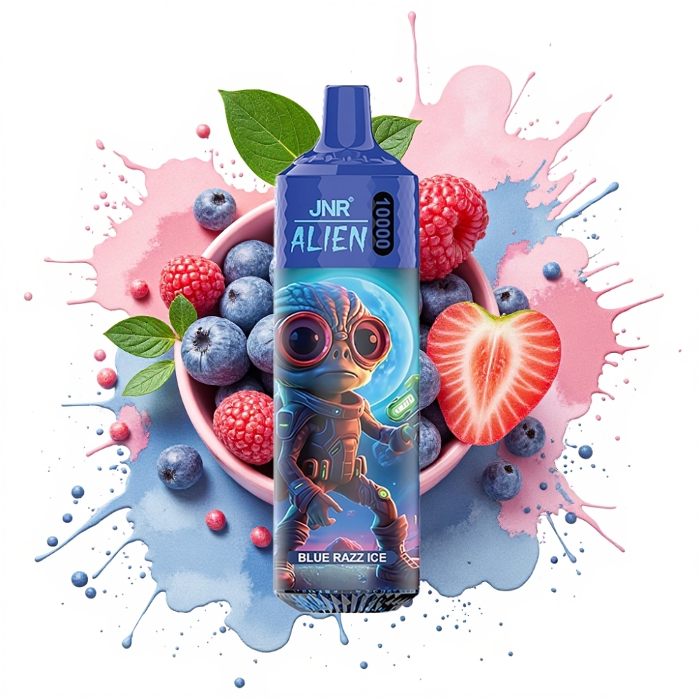 JNR Alien 10000 Puffs 850mAh 20ml Blue Razz Ice