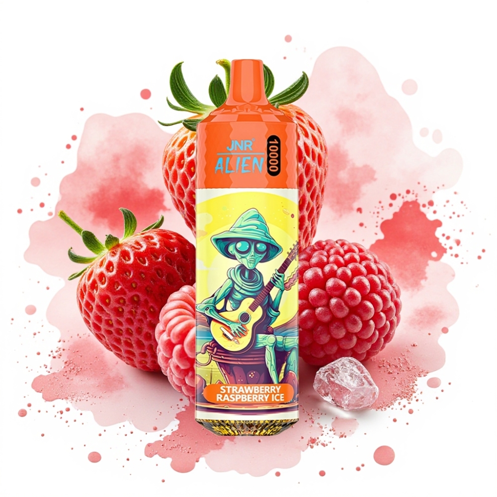JNR Alien 10000 Puffs 850mAh 20ml Strawberry Raspberry Ice