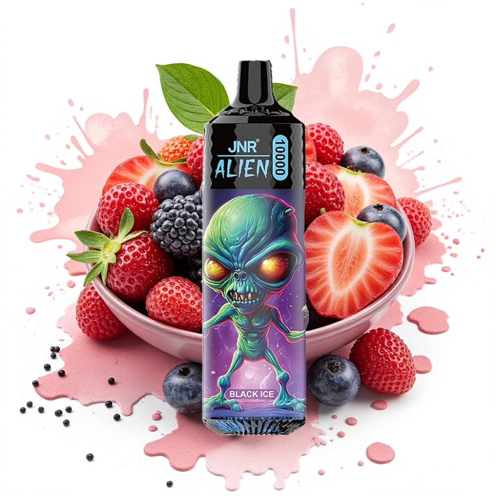 JNR Alien 10000 Puffs 850mAh 20ml Type-C RGB Black Ice