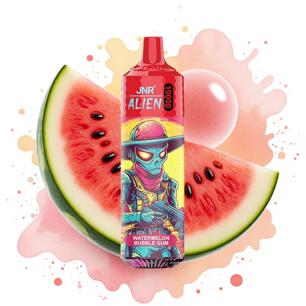 JNR Alien 10000 Puffs 850mAh 20ml Type-C RGB Watermelon Bubble Gum