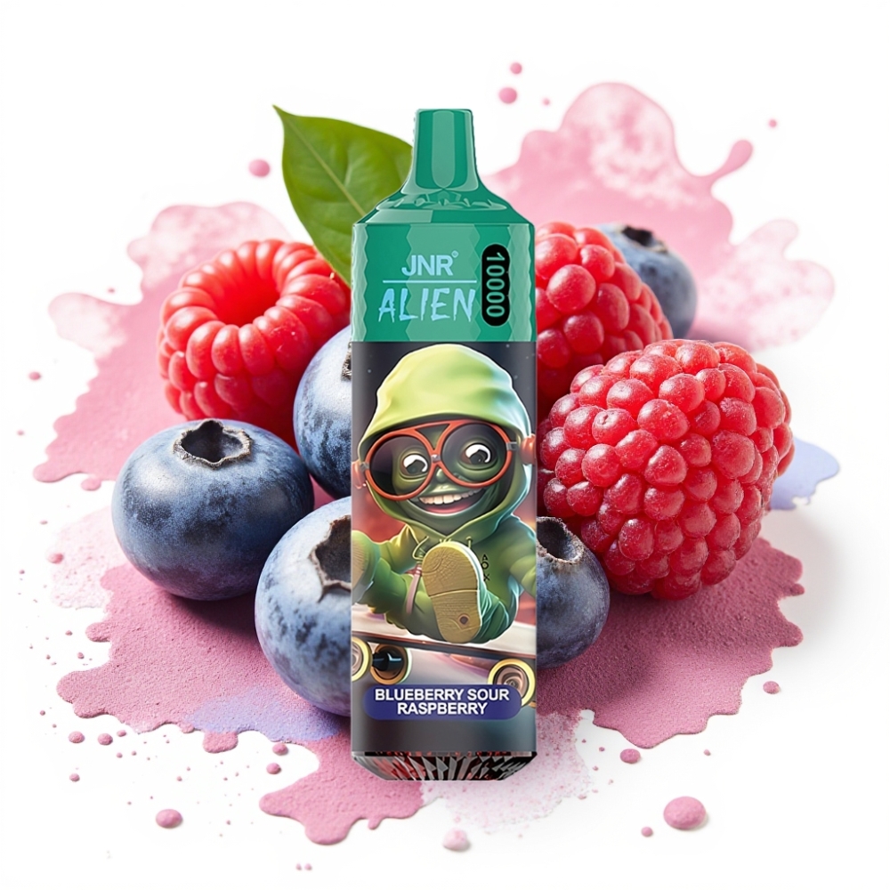 JNR Alien 10000 Puffs 850mAh Type-C LED Blueberry Sour Raspberry