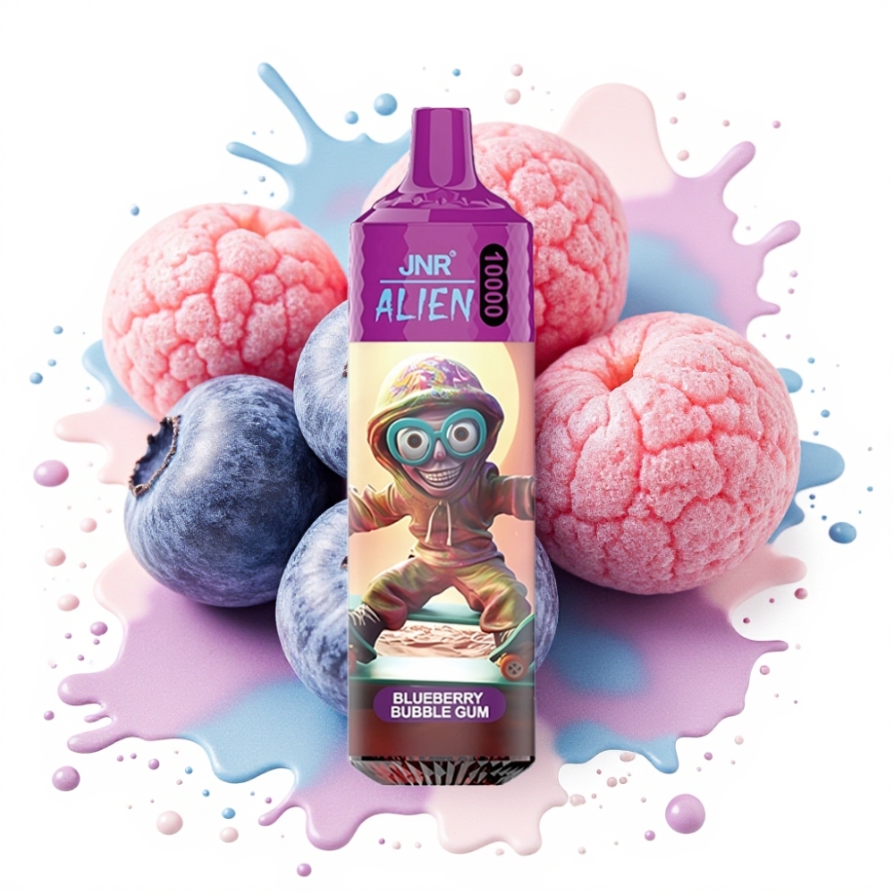 JNR Alien 10000 Puffs 850mAh Type-C RGB Blueberry Bubble Gum