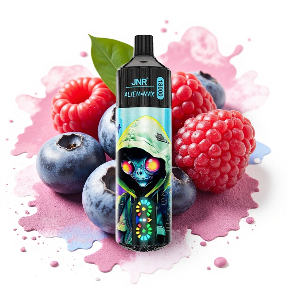 JNR Alien Max 18000 Puffs Dual Mesh 28ml Blueberry Raspberry