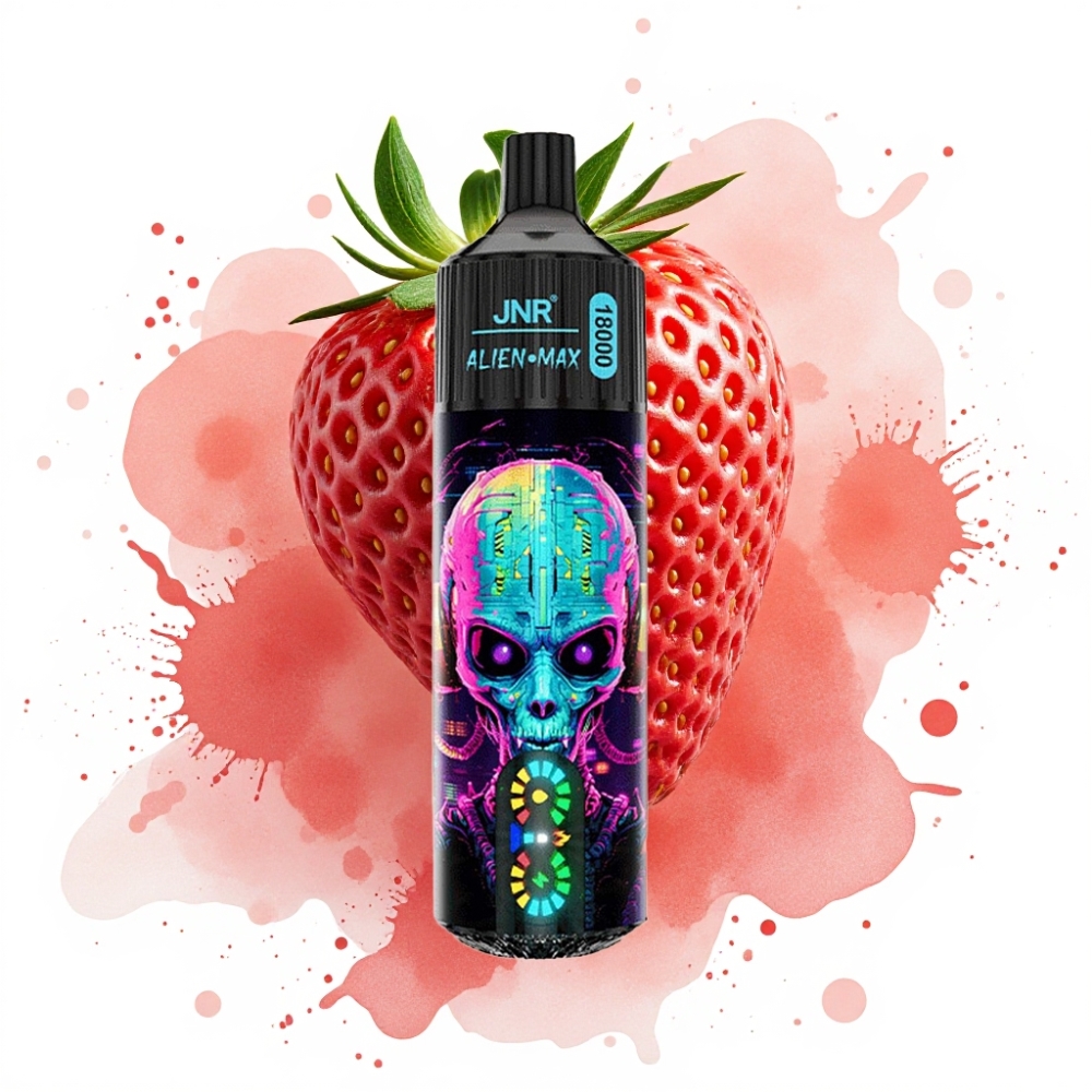 JNR Alien Max 18000 Puffs Dual Mesh Coil Smart LED Hubba Bubba Strawberry