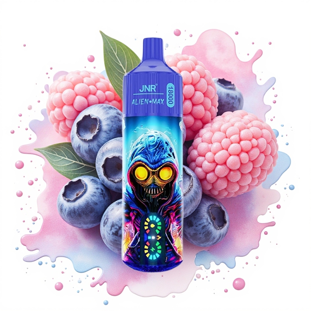 JNR Alien Max 18000 Puffs Smart LED Dual Mesh 28ml Blueberry Bubblegum