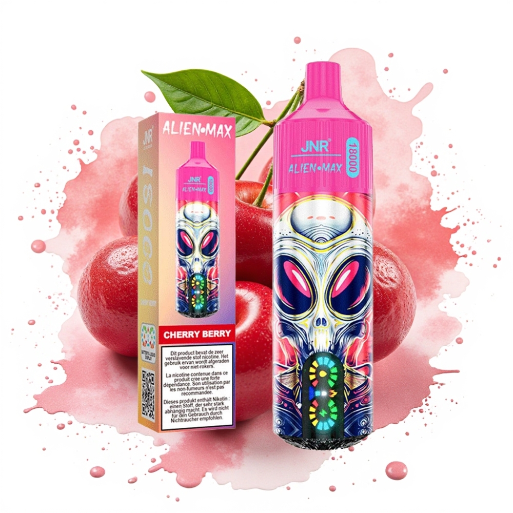 JNR Alien Max 18000 Puffs Smart LED Dual Mesh 28ml Cherry Berry