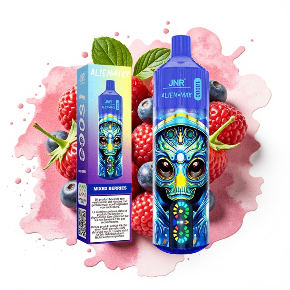 JNR Alien Max 18000 Puffs Smart LED Dual Mesh 28ml Mixed Berries