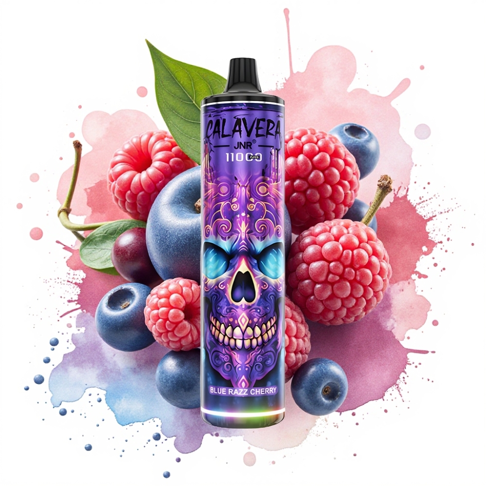 JNR Calavera 11000 Puffs 21ml Type-C 850mAh Blue Razz Cherry