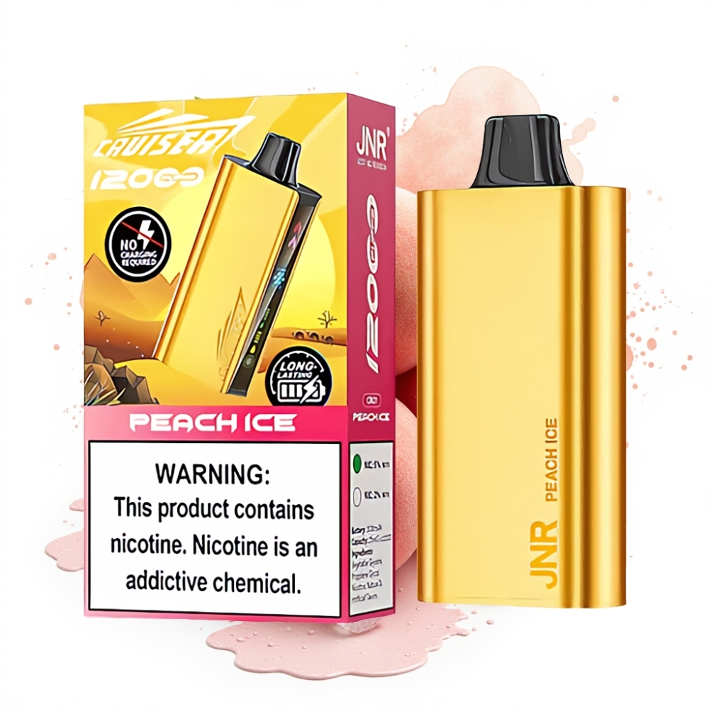 JNR Cruiser 12000 Puffs No-Charge 25ml Dual Mesh Peach Ice