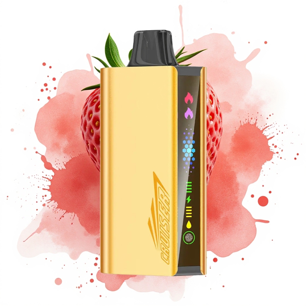 JNR Cruiser 12000 Puffs No-Charge 3500mAh Finger-Touch Aluminum Chupa Chups Strawberry