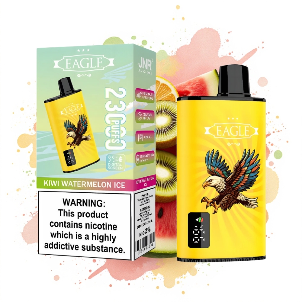 JNR EAGLE Smart 23000 Puffs Digital Screen Adjustable Airflow 25ml Kiwi Watermelon Ice