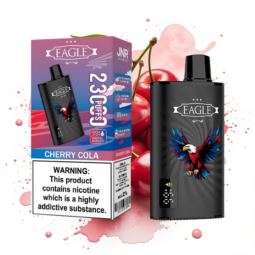 JNR EAGLE Smart 23000 Puffs Digital Screen Adjustable Airflow Cherry Cola