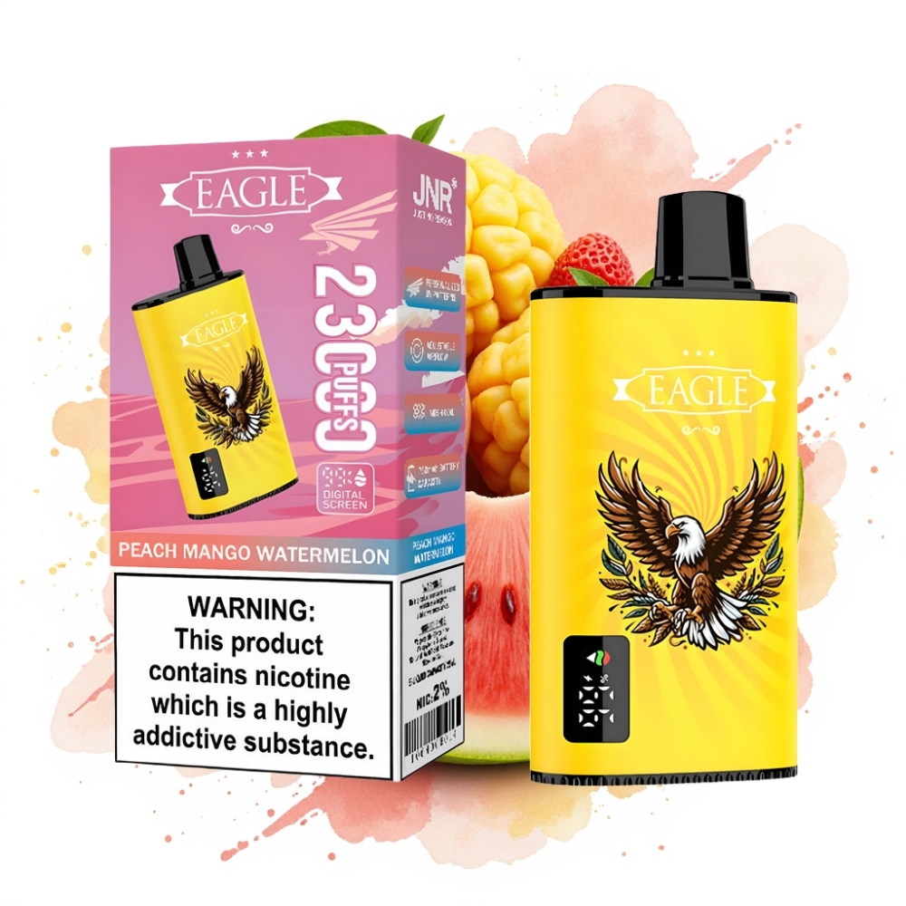 JNR EAGLE Smart 23000 Puffs Digital Screen Adjustable Airflow Peach Mango Watermelon