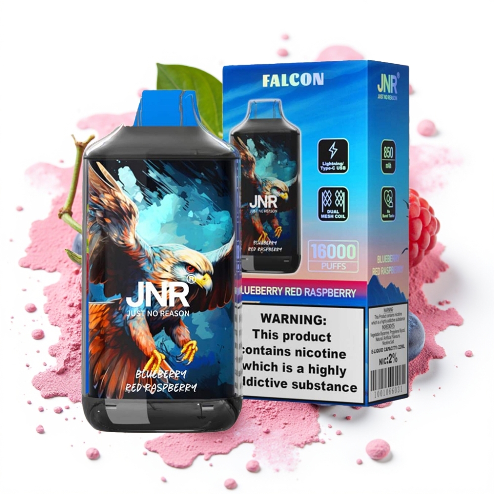 JNR Falcon 16000 Puffs 850mAh 22ml Dual Mesh Blueberry Red Raspberry