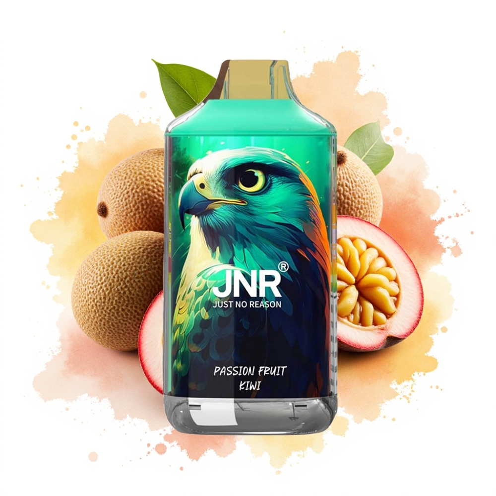 JNR Falcon 16000 Puffs 850mAh 22ml Dual Mesh Coil Type C & Lightning Smart LED Display Passion Fruit Kiwi