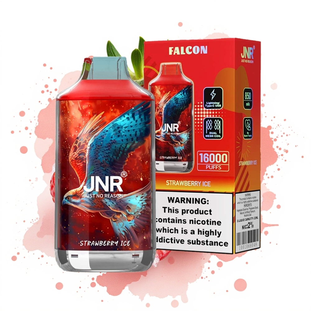 JNR Falcon 16000 Puffs 850mAh 22ml Dual Mesh Strawberry Ice