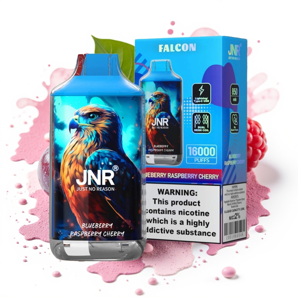 JNR Falcon 16000 Puffs Dual Mesh 22ml Blueberry Raspberry Cherry