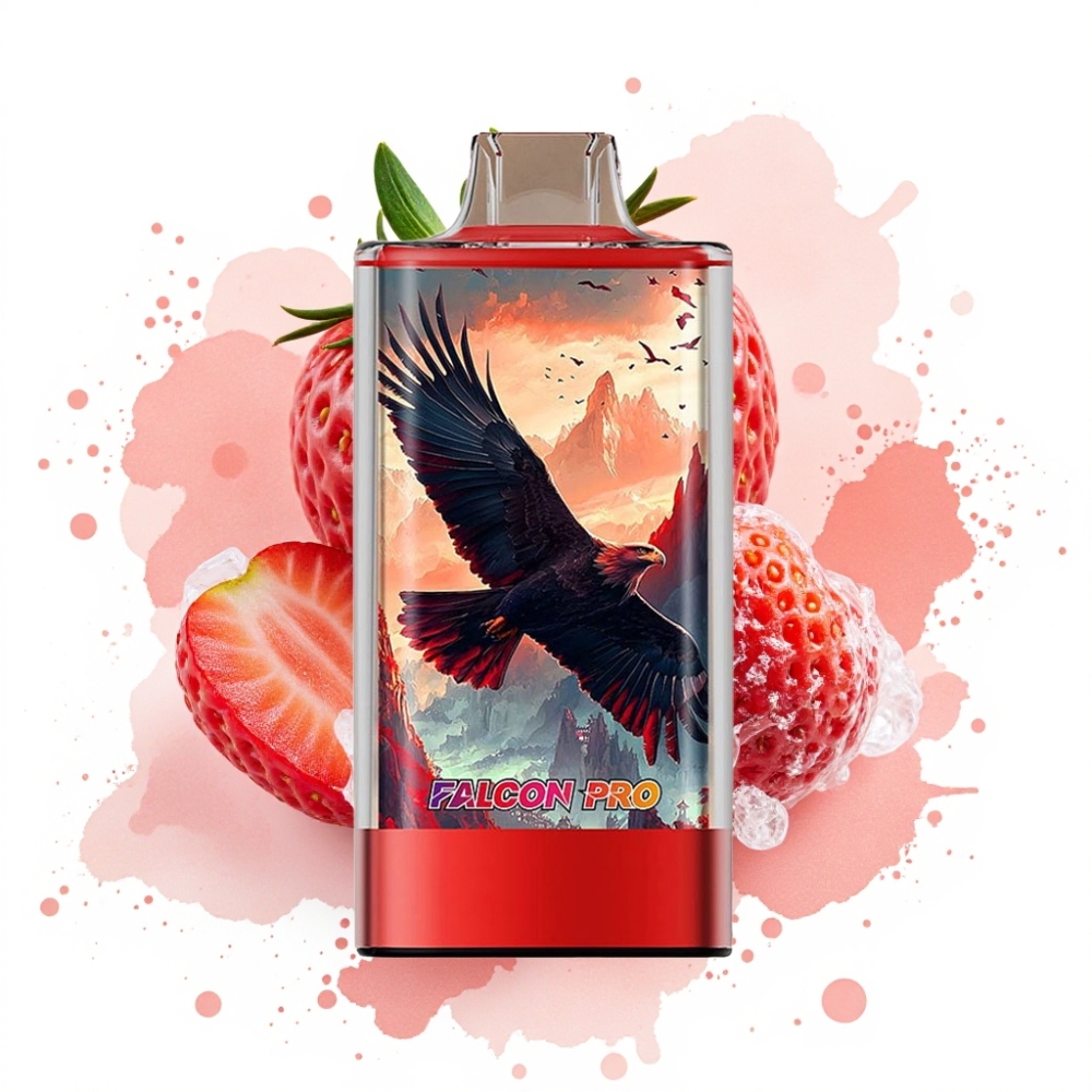 JNR Falcon Pro 28000 30ml 950mAh 5% Smart Display Dual Mesh USB-C MTL Strawberry Ice