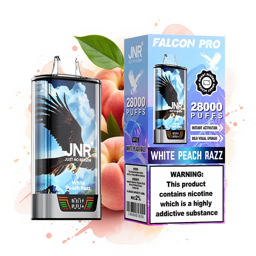 JNR Falcon Pro 28000 30ml 950mAh 5% White Peach Razz