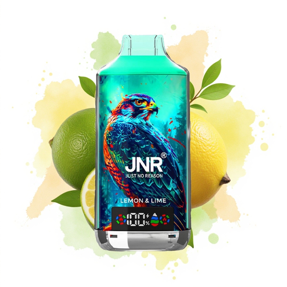 JNR Falcon X 18000 Puffs 750mAh 24ml Dual Mesh Coil Digital Display Type-C Lemon Lime