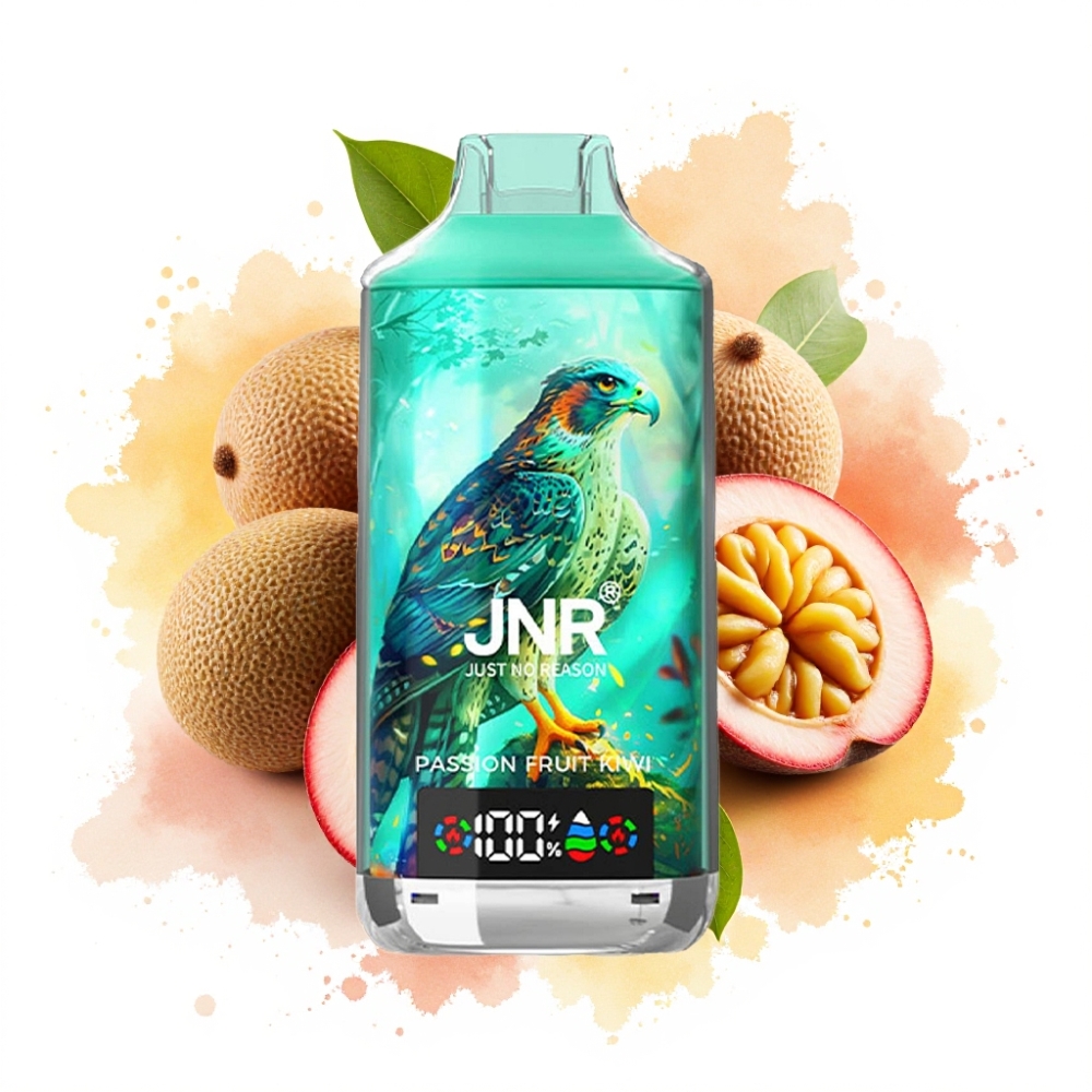 JNR Falcon X 18000 Puffs 750mAh 24ml Dual Mesh Coil Digital Display Type-C Passion Fruit Kiwi