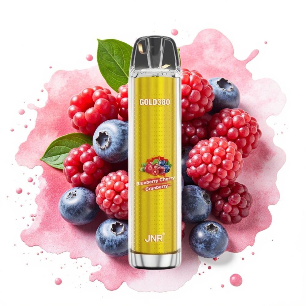 JNR Gold380 6000 Puffs 1500mAh 13ml Blueberry Cherry Cranberry