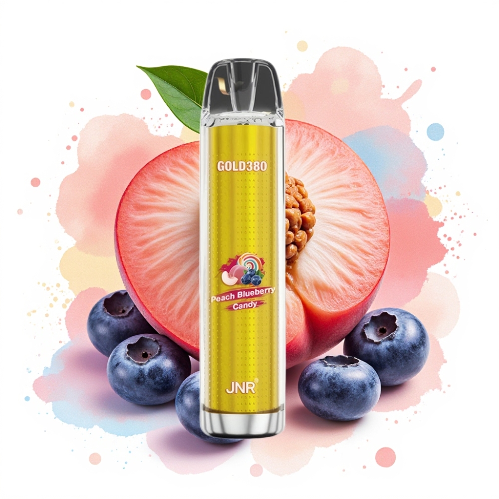 JNR Gold380 6000 Puffs 1500mAh 13ml Peach Blueberry