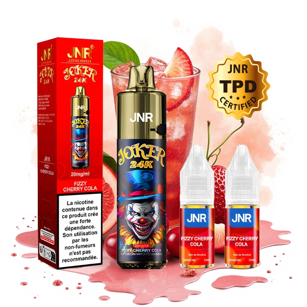 JNR Joker 24000 Puffs 2+10ml Refillable Fizzy Cherry Cola