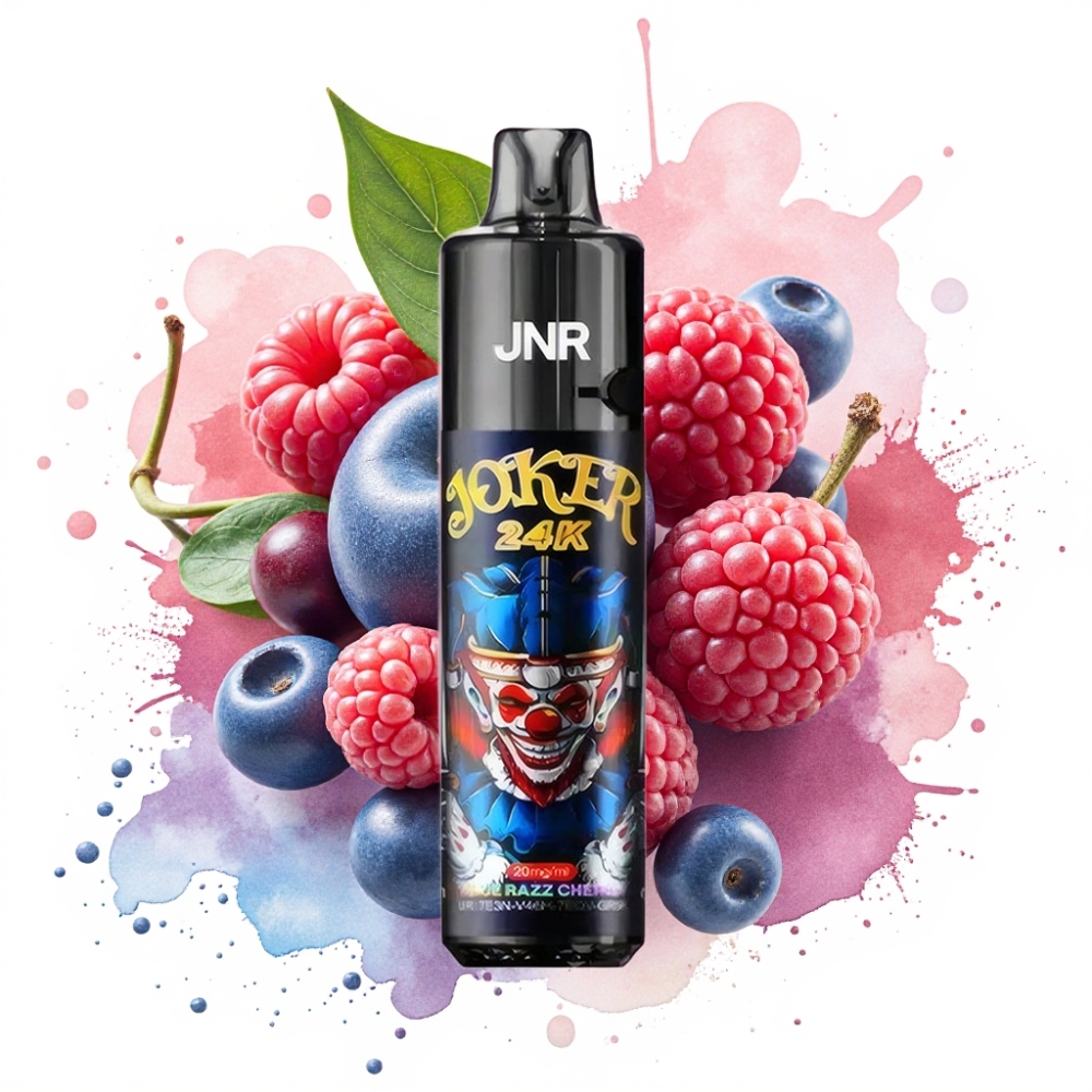 JNR Joker 24K Puffs Refillable 800mAh Blue Razz Cherry