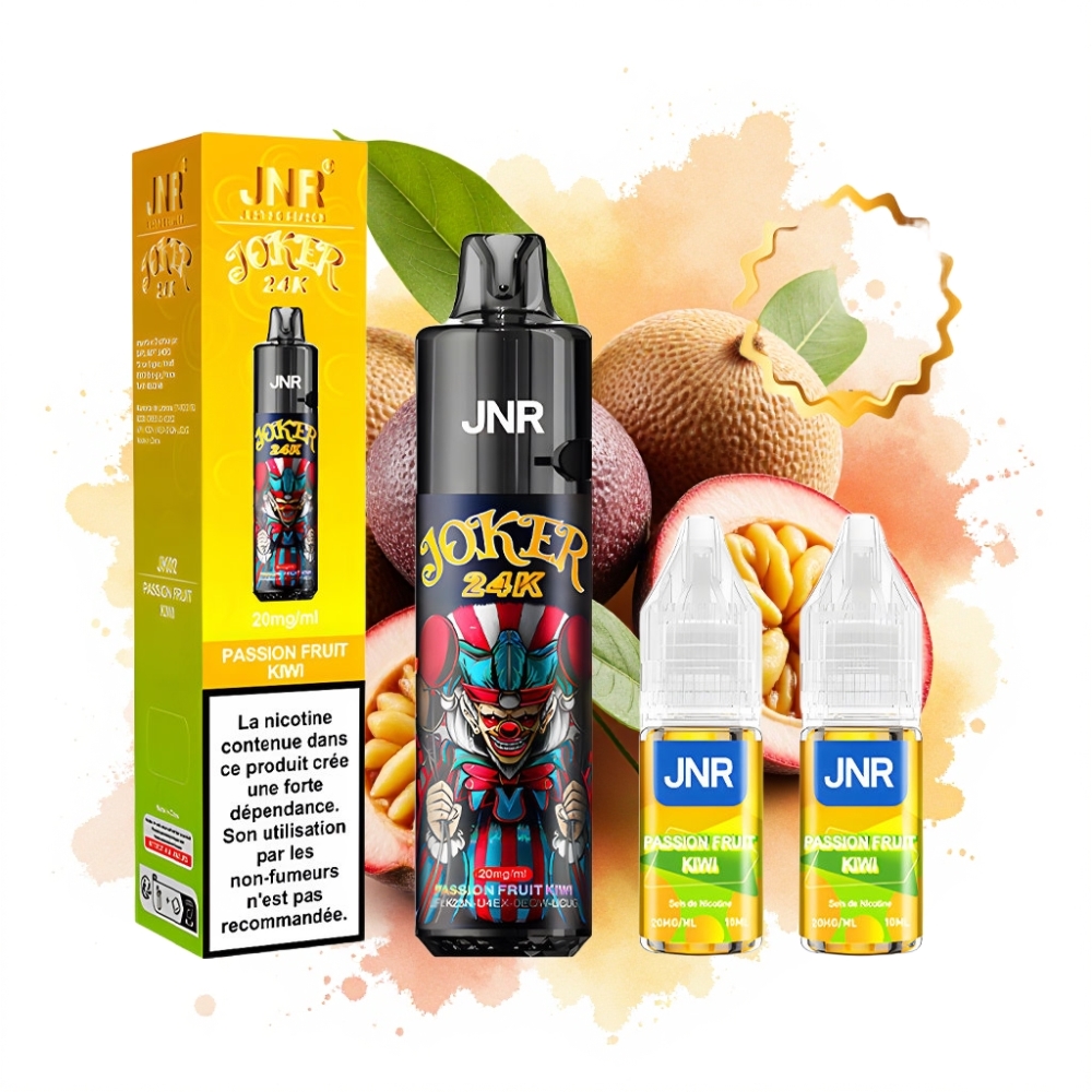 JNR Joker 24K Puffs Refillable 800mAh Passion Fruit Kiwi
